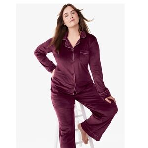 Joy Spun Size 2XL Matching Pajama Set in Crushed Plum